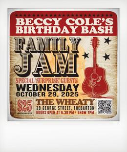 Beccy Cole's Birthday Bash Family Jam
