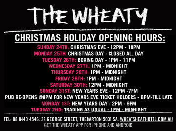 XMAS OPEN HOURS