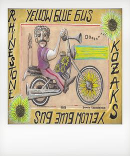 Yellow Blue Bus + Rhinestone Kozaks 